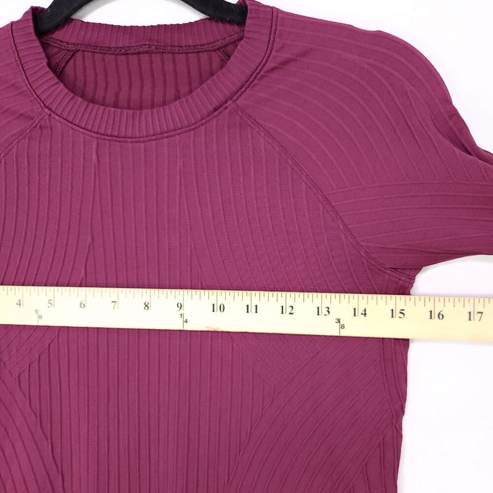 Lululemon Rest Less Pullover Top Women's 6 Long Sleeve Ribbed Thumb Holes - Picture 7 of 9